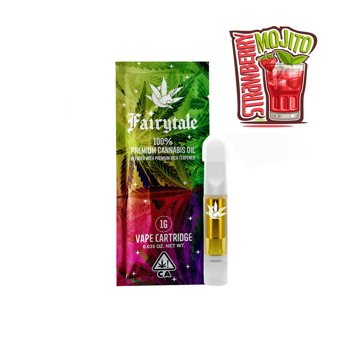 Fairytale - FAIRYTALE | 1 Gram Premium Oil Vape Cartridge- "Strawberry Mojito" -82% THC - 1