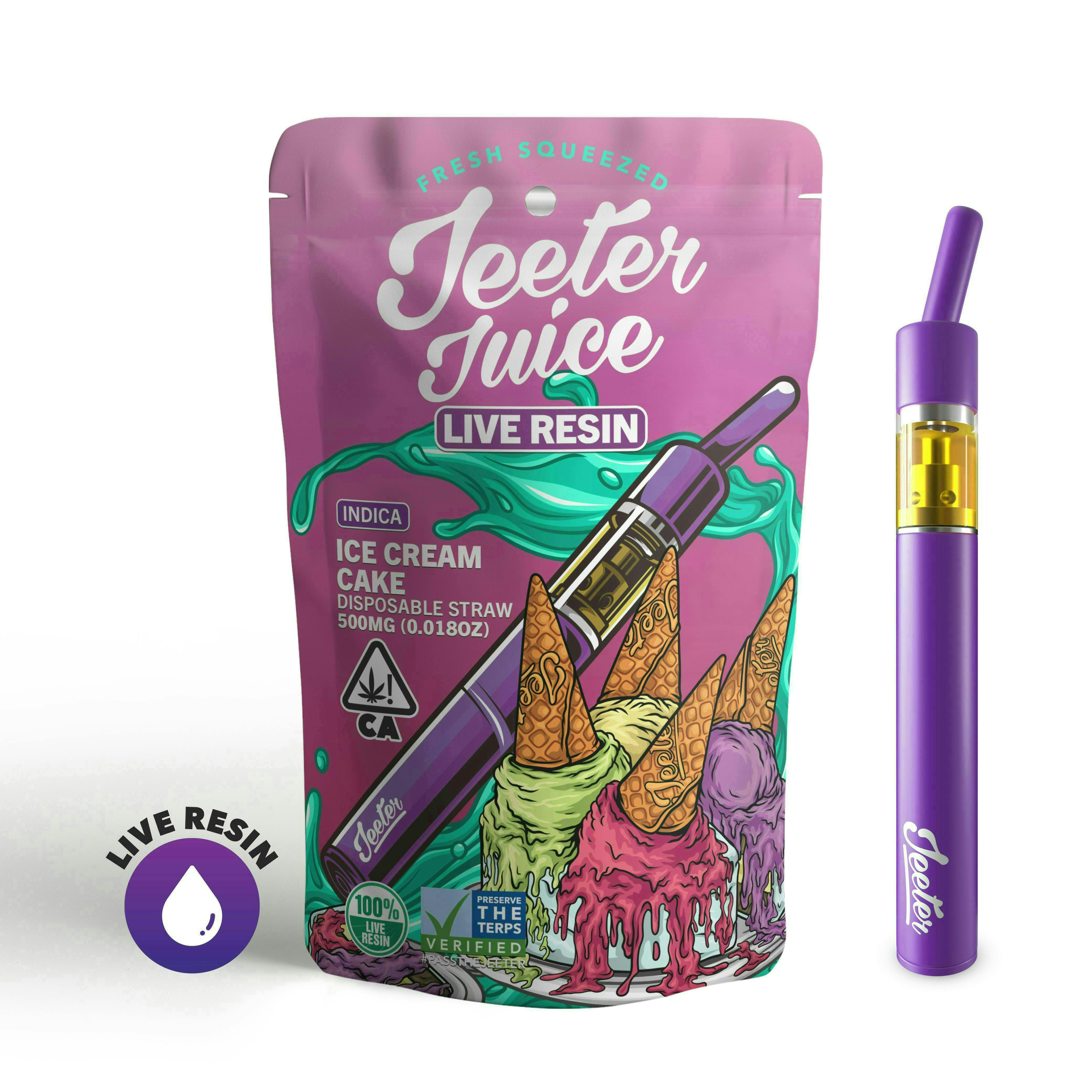 Jeeter - Jeeter | Ice Cream Cake | Live Resin Straw Disposable | 0.5g - 1