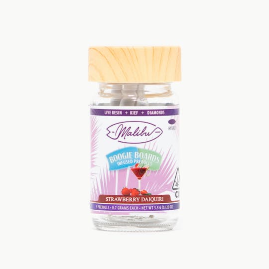 Malibu Premium Cannabis - Boogie Boards | Strawberry Daiquiri | 6pk Infused Prerolls 4.2g - 1