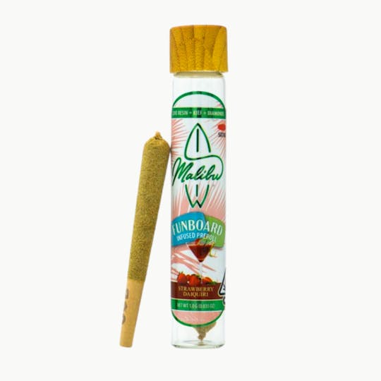 Malibu Premium Cannabis - Funboard | Strawberry Daiquiri | Triple Infused Preroll 1g - 1