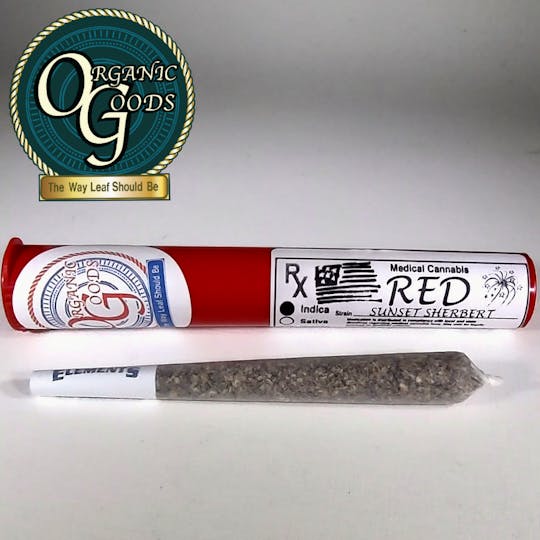 Organic Goods - Red (Sunset Sherbert) Pre-Roll 1g - 1