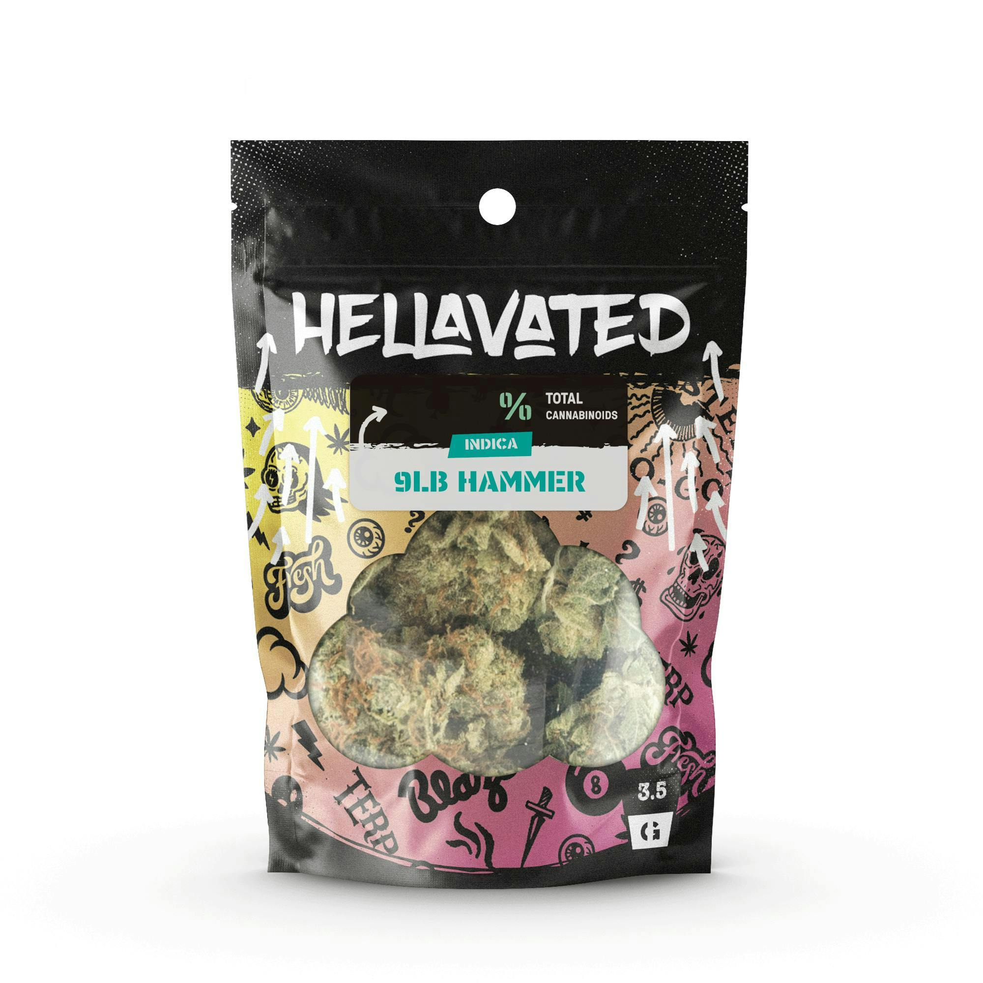 Hellavated - 9lb Hammer Just Budz 3.5g - 1