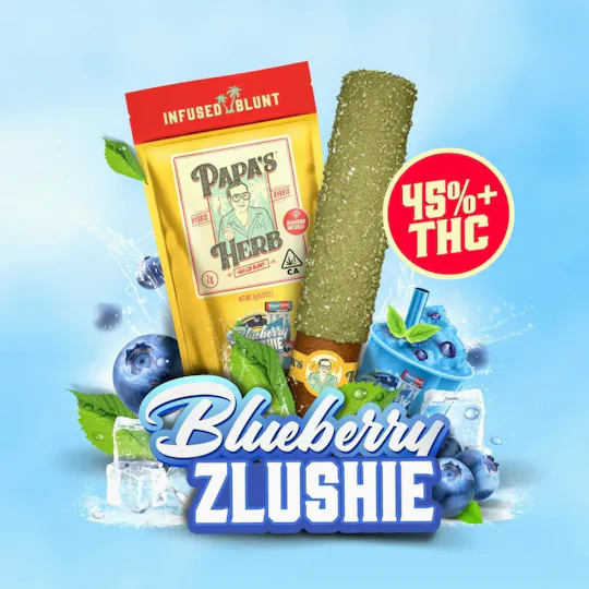 Papa's Herb - Blueberry Zlushie | Diamond Infused Blunt | 2g - 1