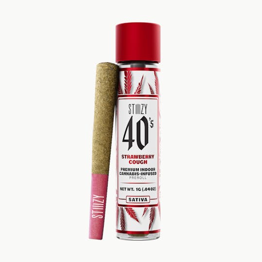 STIIIZY - - STRAWBERRY COUGH - 1G 40's Infused Preroll - 1
