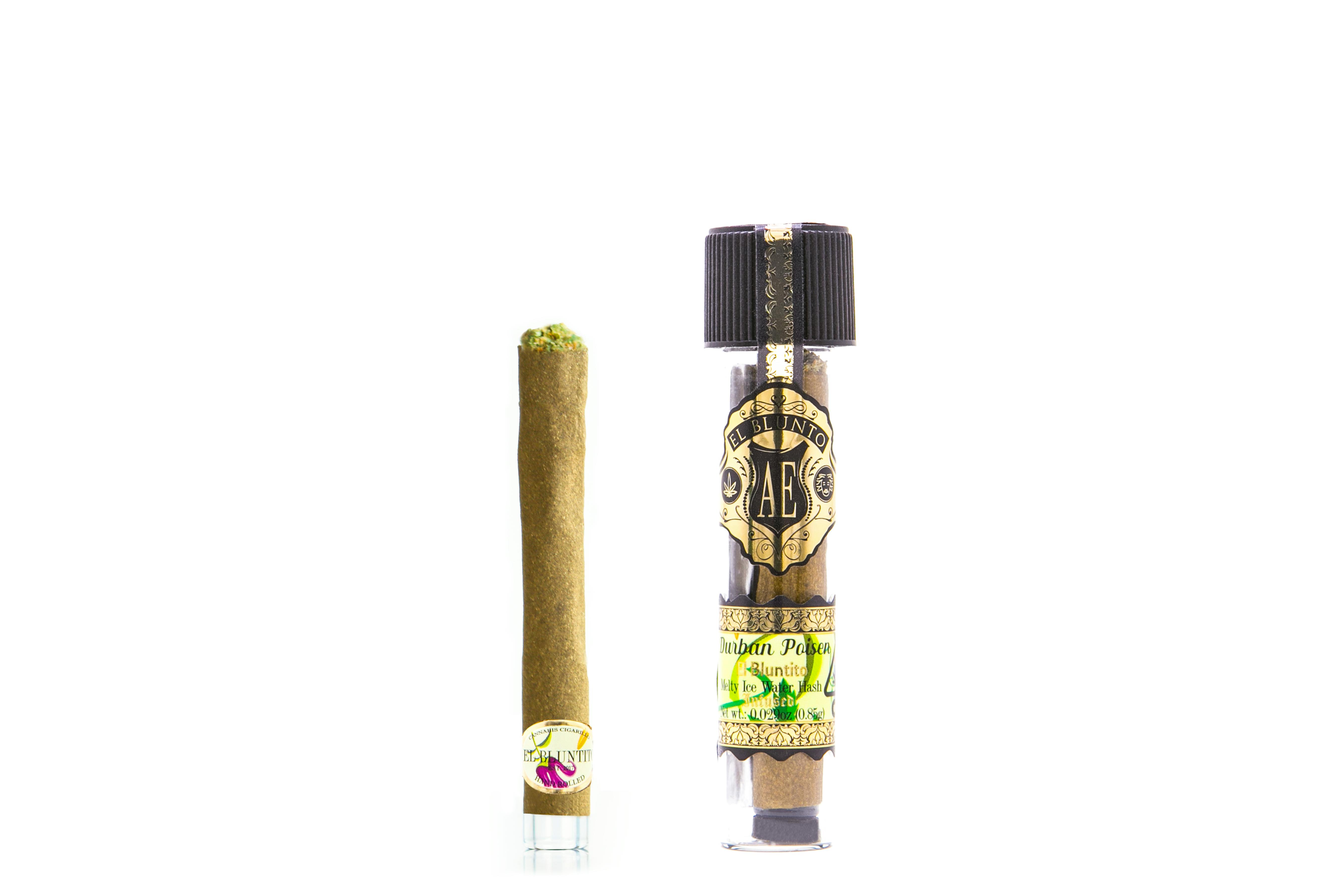 El Blunto by Albert Einstone's - El Bluntito - Durban Poison - Hash Infused - .85G Cigarillo [Mini Blunt] - 1