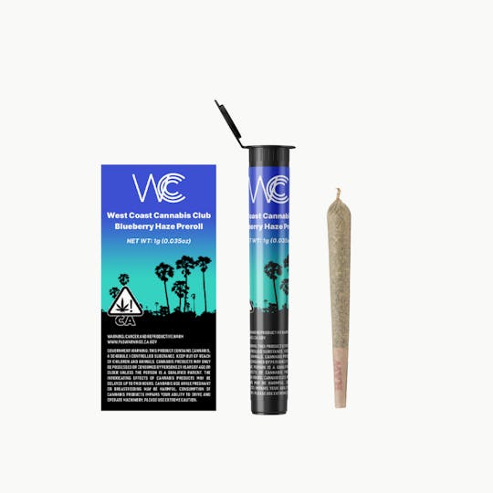 West Coast Cannabis Club - WCCC | Blueberry Haze Preroll - 1