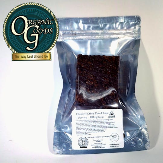 Organic Goods - OG Chocolate Crispy Cereal Treat w/Hash Rosin & Premium Concentrate 100 MG - 1