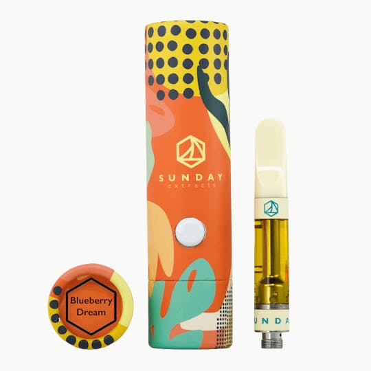 Sunday Extracts - 1g Blueberry Dream Cartridge - 1
