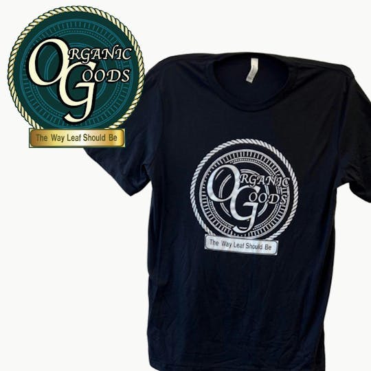 Organic Goods - Organic Goods NEW Black with White Logo T-Shirt - 1
