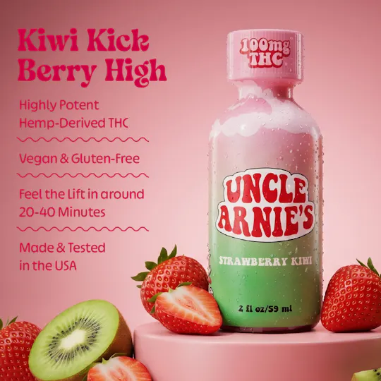 Uncle Arnies - Uncle Arnie's | Strawberry Kiwi | Non-Carbonated | 100mg | 2oz - 1