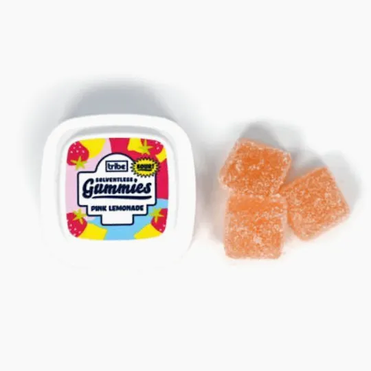 Tribe - Indica | Sour Pink Lemonade Solventless Gummies | 363mg | 11ct | 33mg/ea - 1