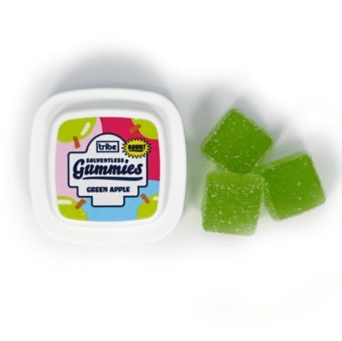Tribe - Indica | Sour Green Apple Solventless Gummies | 363mg | 11ct | 33mg/ea - 1
