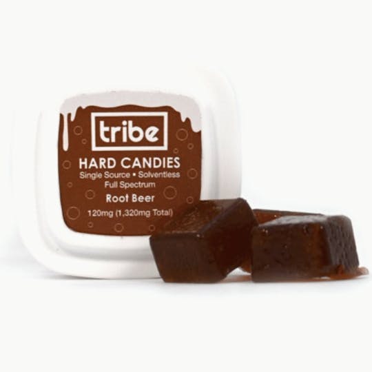 Tribe - Solventless Hard Candies - Root Beer - Sativa - 120mg/piece 1,320mg Total - 1