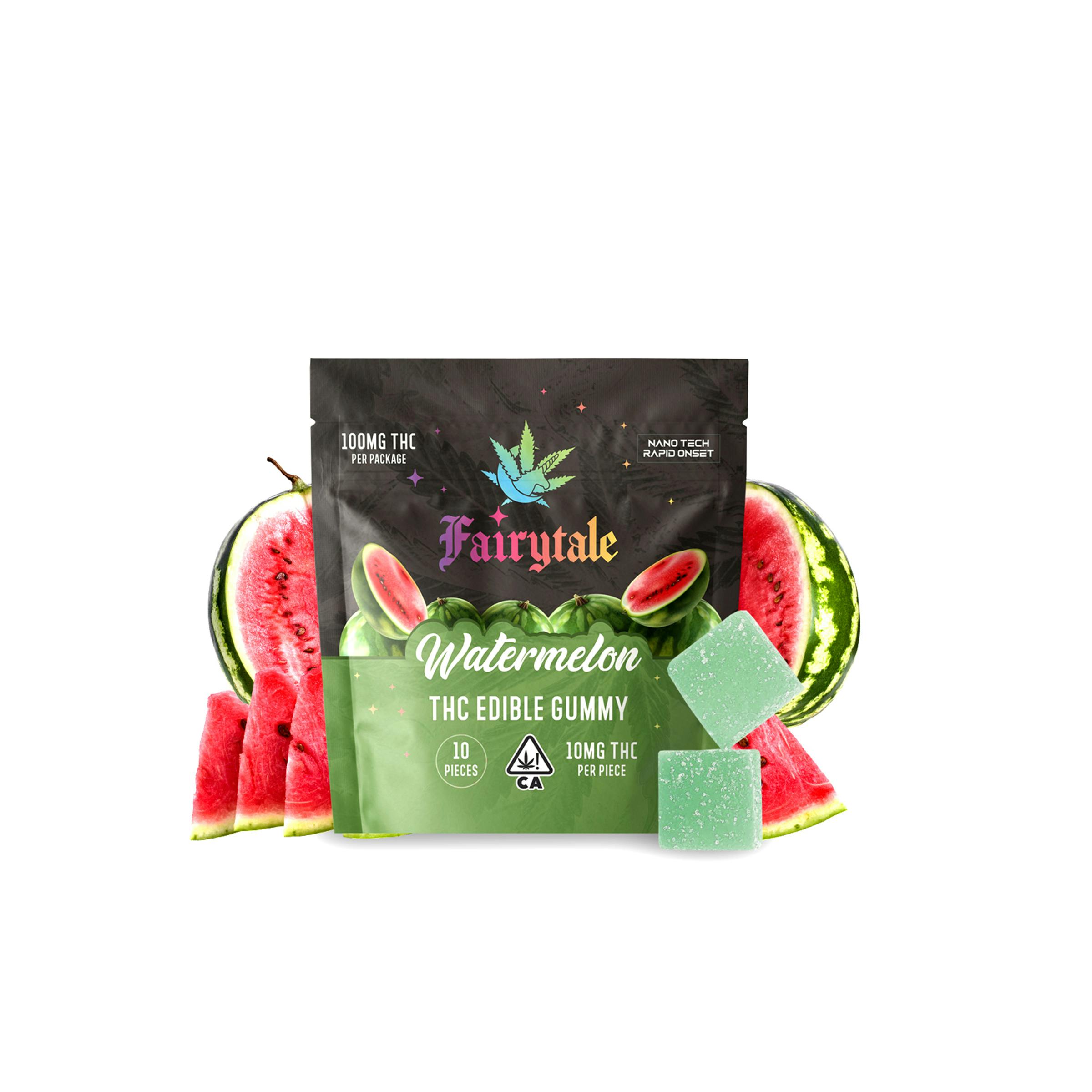 Fairytale - FAIRYTALE EDIBLES | "Watermelon" 100MG Total, 100% VEGAN, NANO THC! - 1