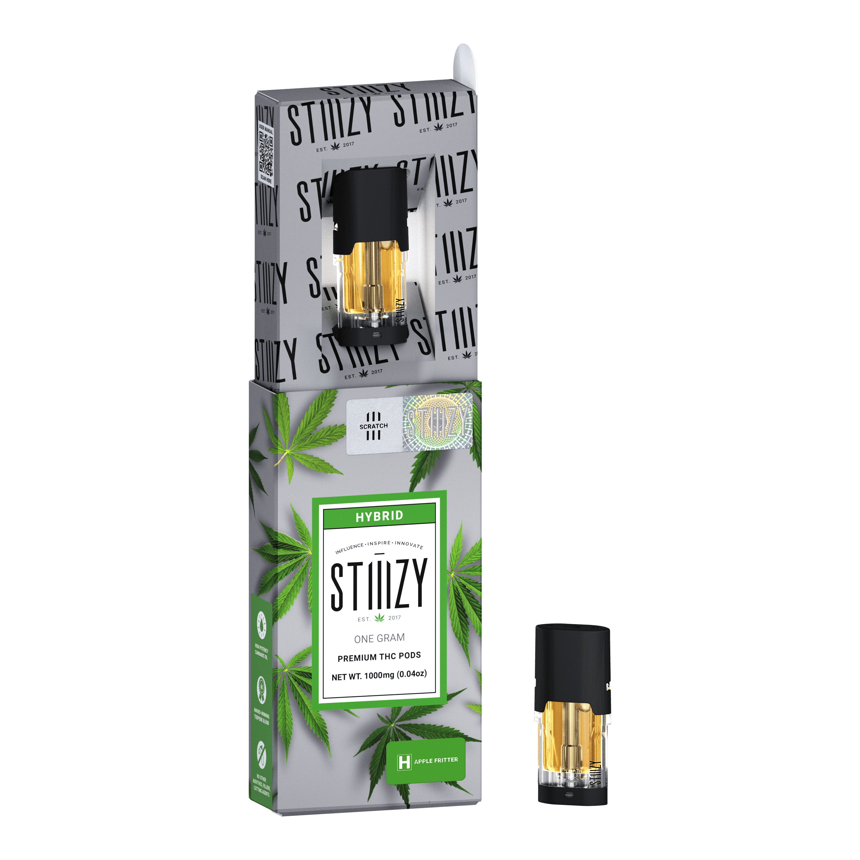 超安い Vape Cartridge STIIIZY - Pod THC Original 1G FRITTER APPLE - スマートフォン本体