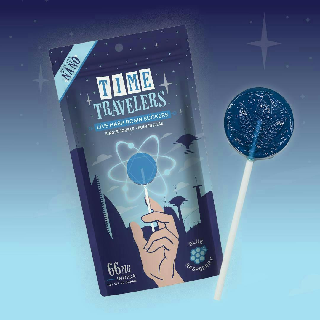 Tribe - Time Traveler Sucker - Blue Raspberry - Indica - 66MG - 1