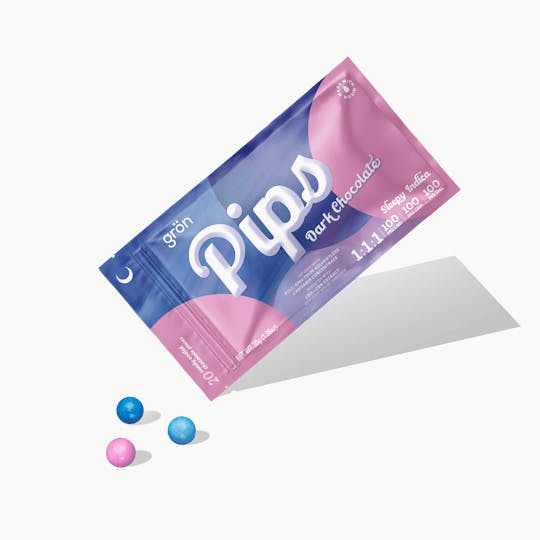Grön Edibles - 1:1:1 Dark Chocolate Pips - CBD/CBN/THC - Sleepy Indica - 1