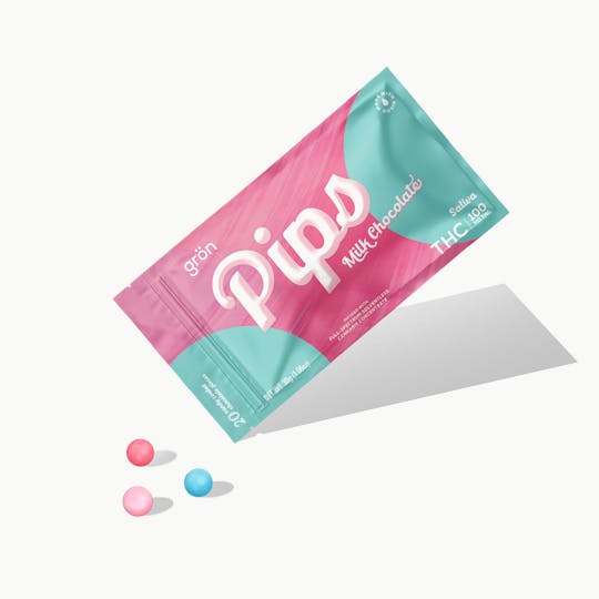 Grön Edibles - THC Milk Chocolate Pips - Sativa - 1