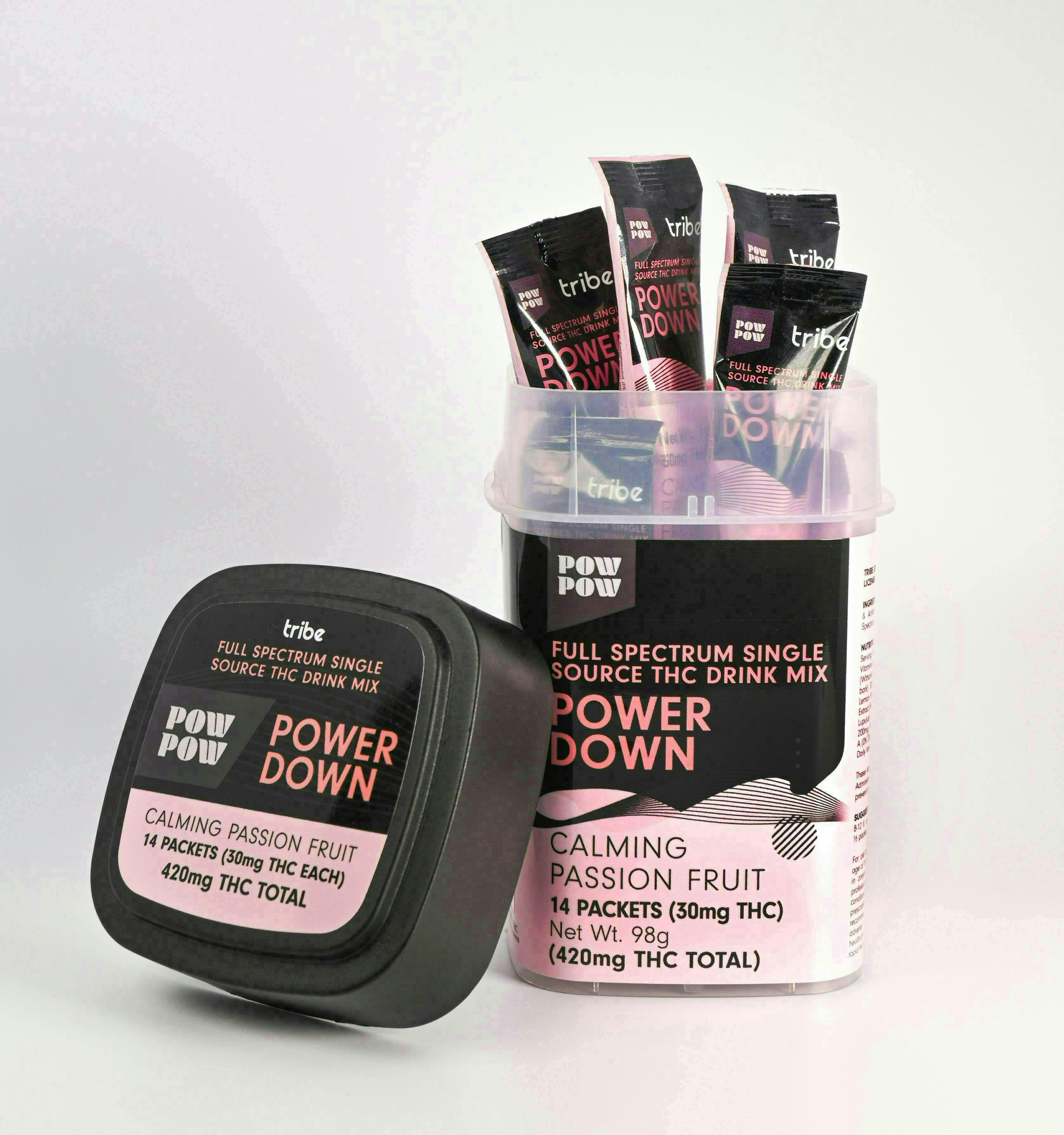 Tribe - Tribe | Power Down | THC Drink Powder Packets | 140mg | 14ct | 10mg/pk - 1