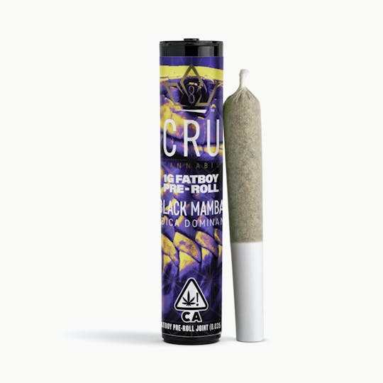 CRU Cannabis - Black Mamba (1G Fatboy Pre-Roll) - 1
