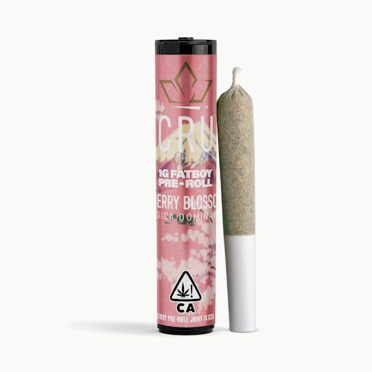 CRU Cannabis - Cherry Blossom (1G Fatboy Pre-Roll) - 1
