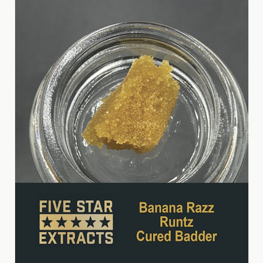 True North Collective MI - Five Star Extracts: Banana Razz Runtz - 1 Gram Cured Badder - 1