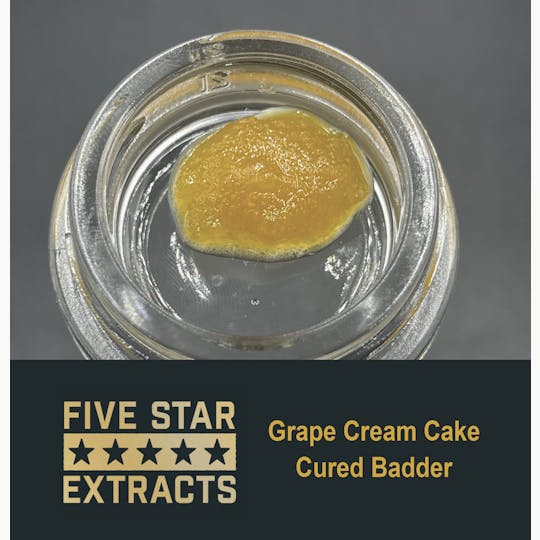 True North Collective MI - Five Star Extracts: Grape Cream Cake - 1 Gram Cured Badder - 1