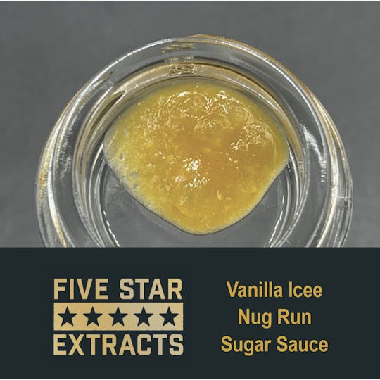 True North Collective MI - Five Star Extracts: Vanilla Icee - 1 Gram Nug Run Sugar Sauce - 1