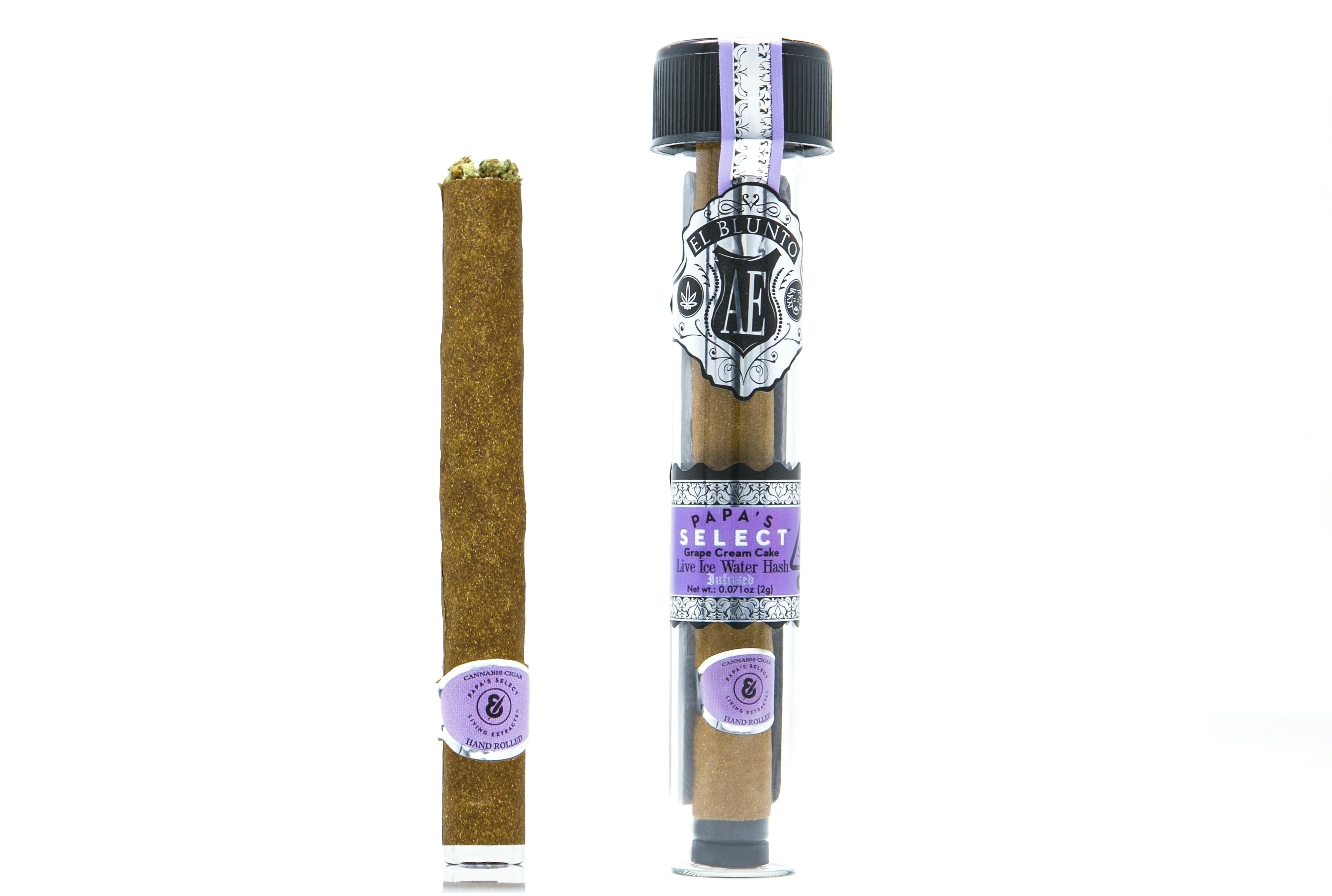 El Blunto by Albert Einstone's - El Blunto x Papa's Select Grape Cream Cake 2G Cannagar Hash Infused [Blunt] - 1