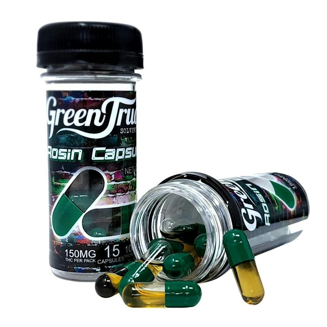 Green Truck - 10 MG Rosin THC MCT Oil Capsules (150 MG), 15 Count - 1