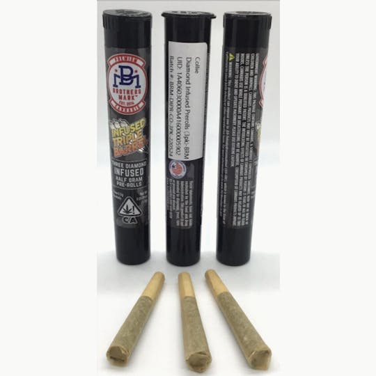 Brothers Mark - Collie - Diamond Infused Pre-Rolls - .5g (3pk) - Brothers Mark - 1