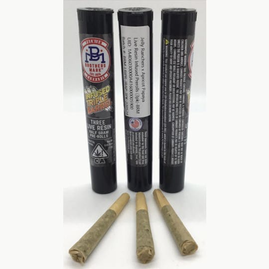 Brothers Mark - Jelly Ranchers x Apricot Papaya - Live Resin Inf. Pre-Rolls - .5g (3pk) - 1
