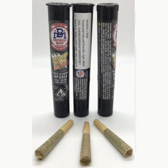 Brothers Mark - Mother's Milk Diamond Infused Pre-Rolls .5grm (3pk) - Brothers Mark - 1