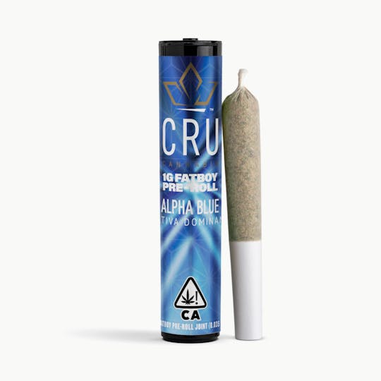 CRU Cannabis - Alpha Blue (1G Fatboy Pre-Roll) - 1