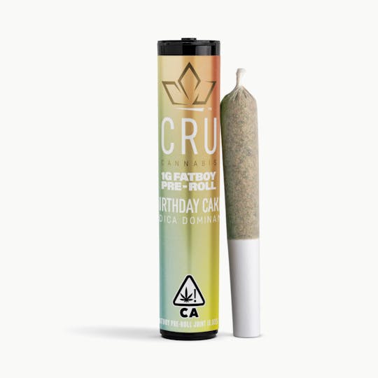 CRU Cannabis - Birthday Cake (1G Fatboy Pre-Roll) - 1