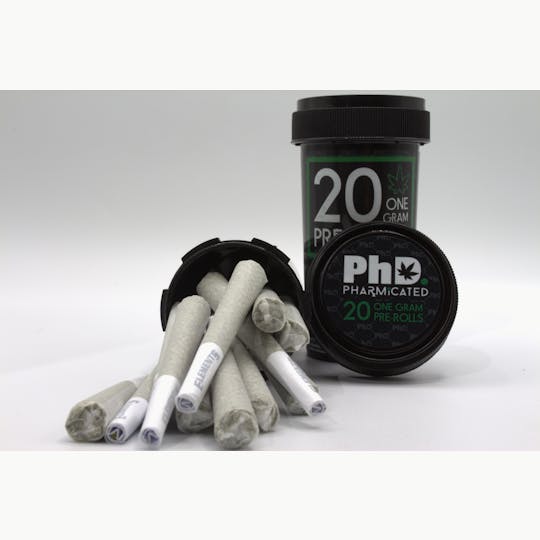 Pharmicated - PhD 20-1g Pre-Rolls - Indica - 1