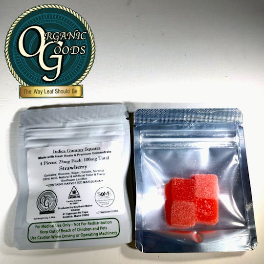 Organic Goods - OG Gummies w/ Hash Rosin & Premium Concentrates Indica Strawberry 100 MG - 1
