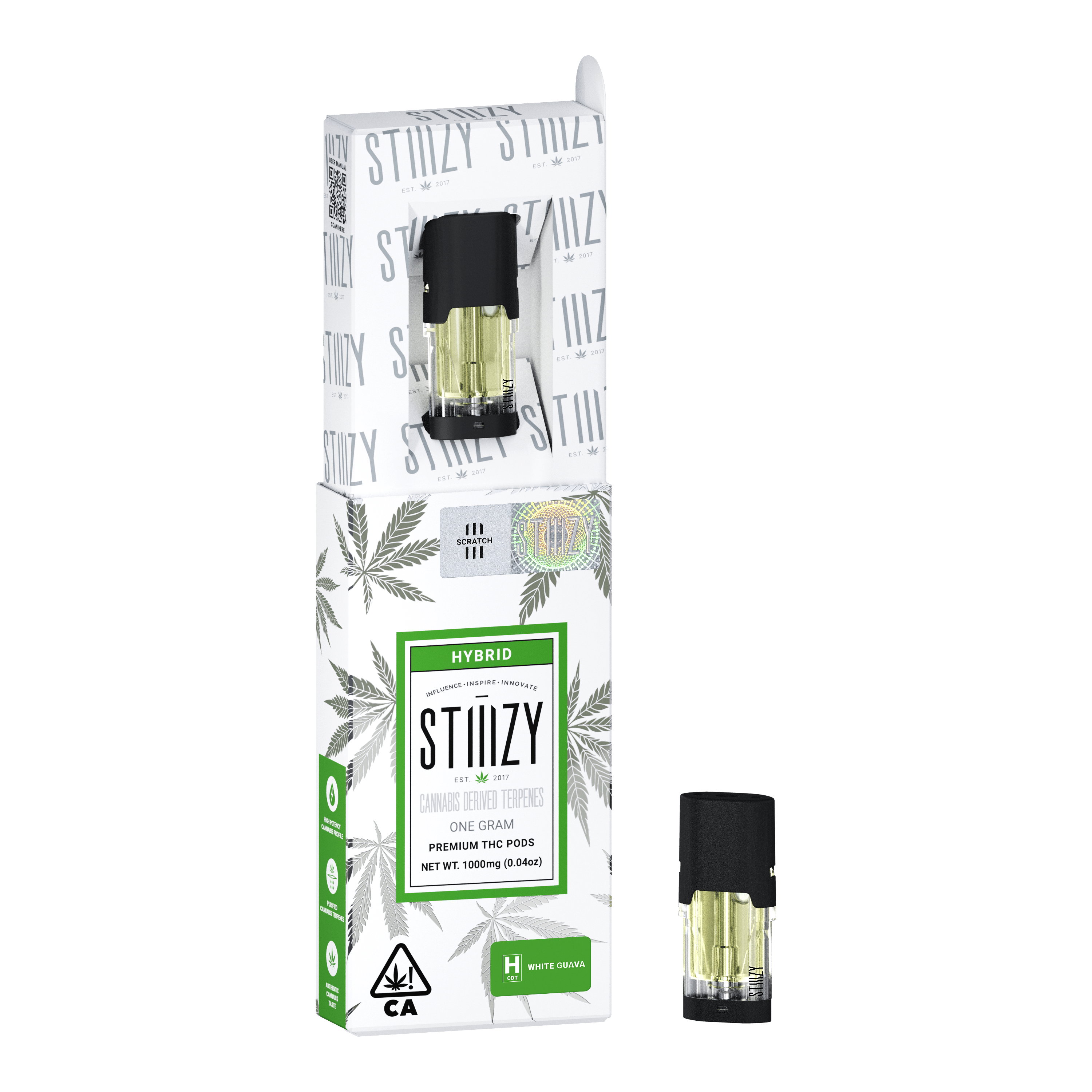 STIIIZY - Vape Cartridge - WHITE GUAVA 1G CDT Pod - STIIIZY - 1