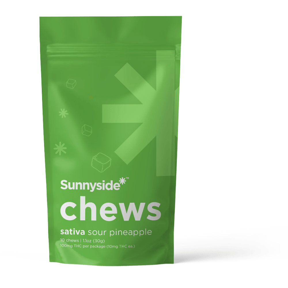 Sunnyside* Chews - Sunnyside* Chews Sour Pineapple [10pk] (100mg) - 1
