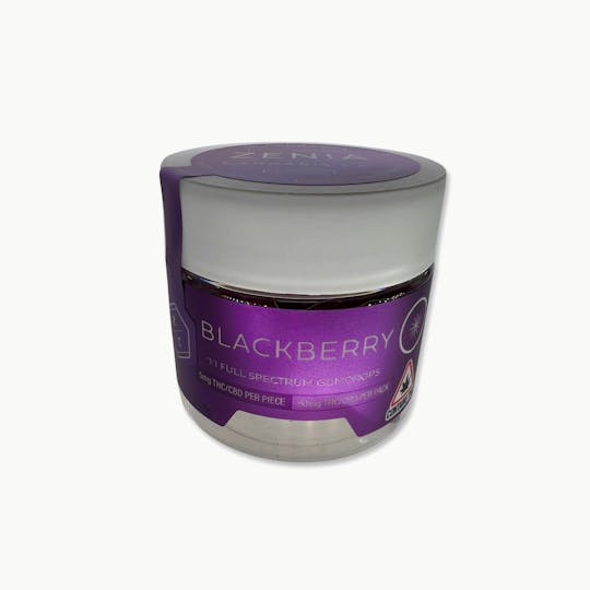 Indico - 5mg Blackberry 1:1 CBD : THC Gummies - Zenia Cannabis Co. - 1