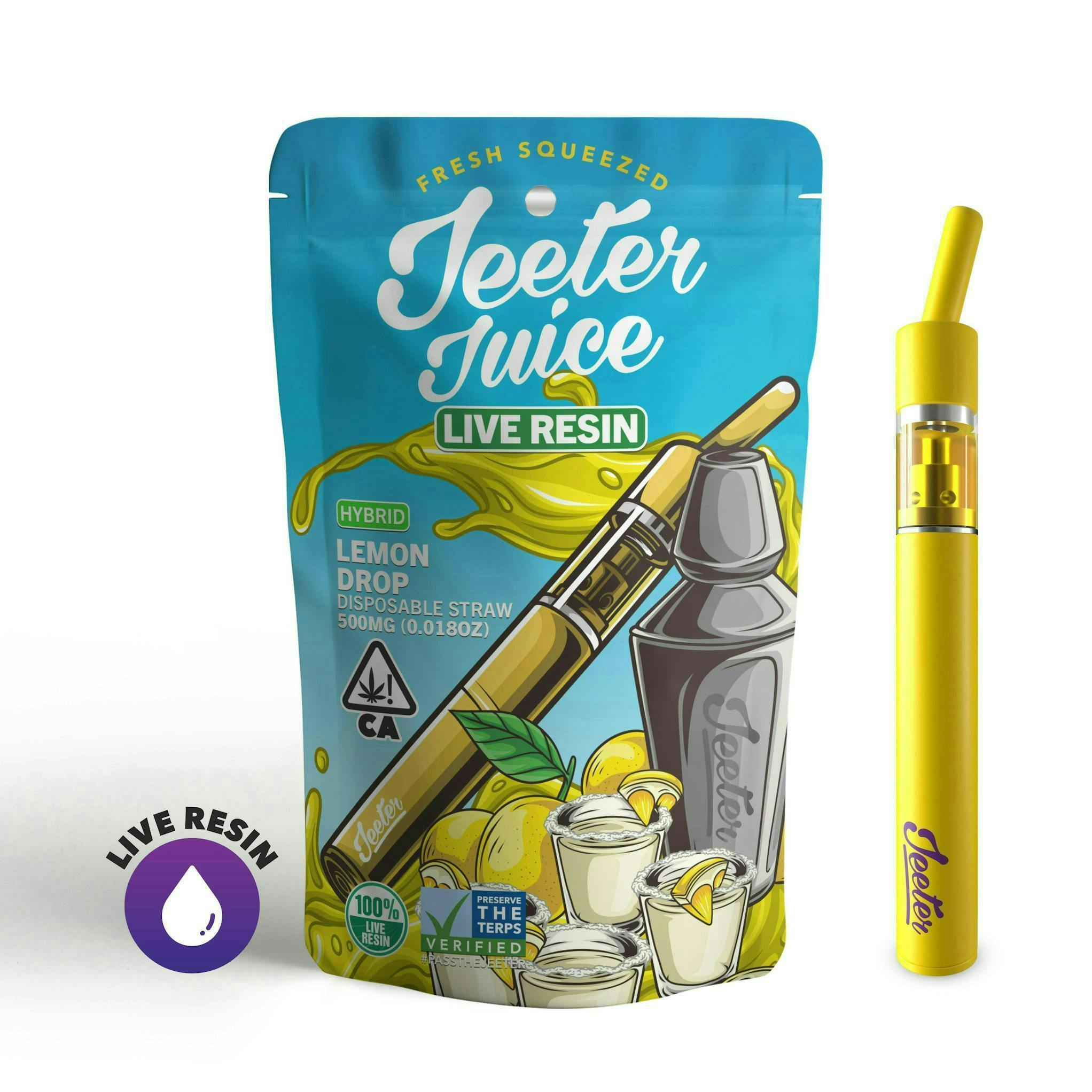 Jeeter - Jeeter | Lemon Drop | Live Resin Straw Disposable | 0.5g - 1