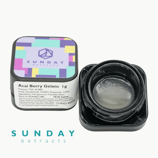 Sunday Extracts - 1g Concentrate Acai Berry Gelato - 1