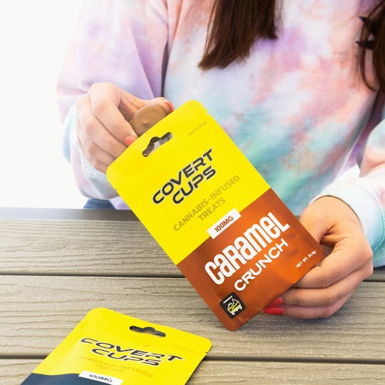 Covert Cups - MINIS Caramel Crunch - 100MG Chocolate Cups - Covert Cups - MED - 1