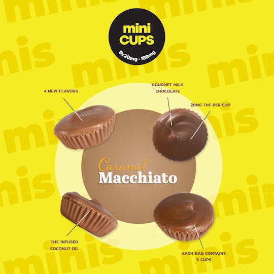 Covert Cups - MINIS Caramel Macchiato - 100MG Chocolate Cups - Covert Cups - REC - 1