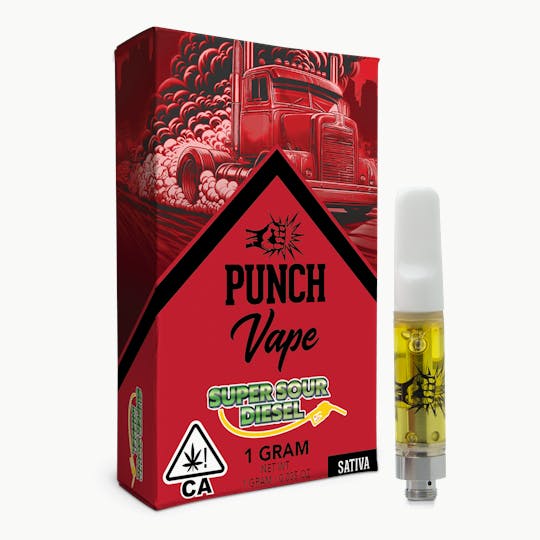 Punch Edibles & Extracts - Punch - 510 Distillate Vape Cart - Super Sour Diesel (1g) - 1