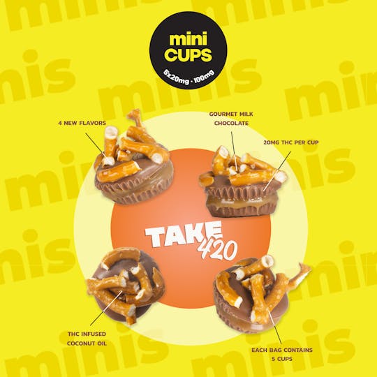 Covert Cups - MINIS Take 420 - 100MG Chocolate Cups - Covert Cups - MED - 1