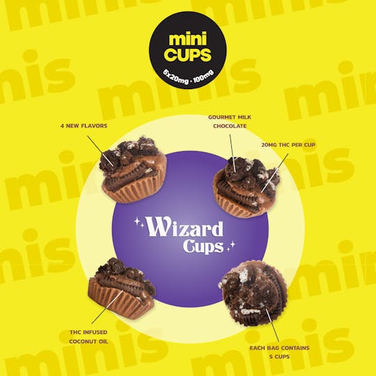 Covert Cups - MINIS Wizard Cup - 100MG Chocolate Cups - Covert Cups - MED - 1
