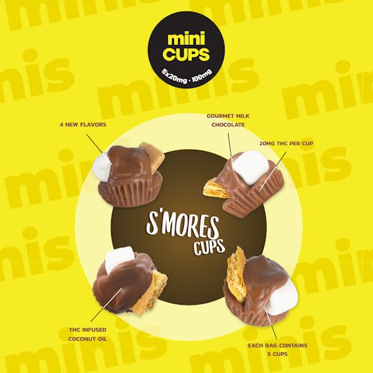 Covert Cups - MINIS S'mores - 100MG Chocolate Cups - Covert Cups - REC - 1