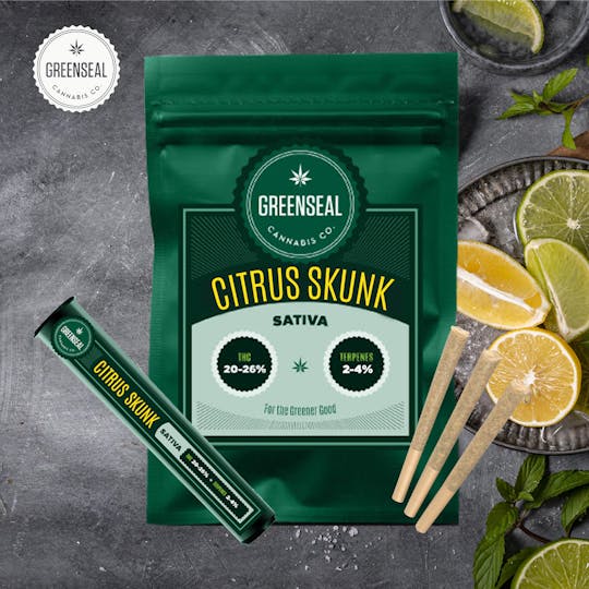 GreenSeal Cannabis Co - Citrus Skunk - 3x0.5G Pre-Rolls - Manitoba - 1