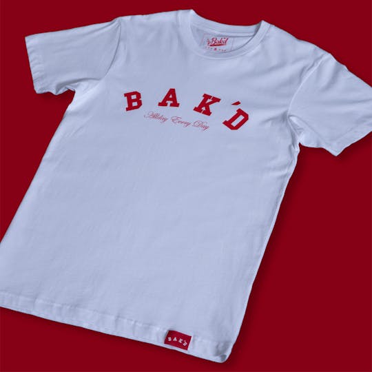 Bak'd - Bak'd Classic T-Shirt (White/Red) - 1